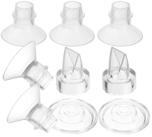 BIUDECO Inserts de Bride Silicone Universels pour Tire-lait 13/15/21 Mm, Accessoires pour Allaitement Bébé, Kit 9 Pièces, Compatibles Tire-lait Portables et Électriques, Usage Nourrisson