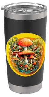 Champignons Cueilleur champignons accessoires Mushroom fungi Gobelet isotherme en acier inoxydable double paroi