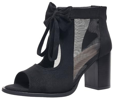 Damer sandaler med peeptoe hög klack med rosett för sommarsemestern fritidslook