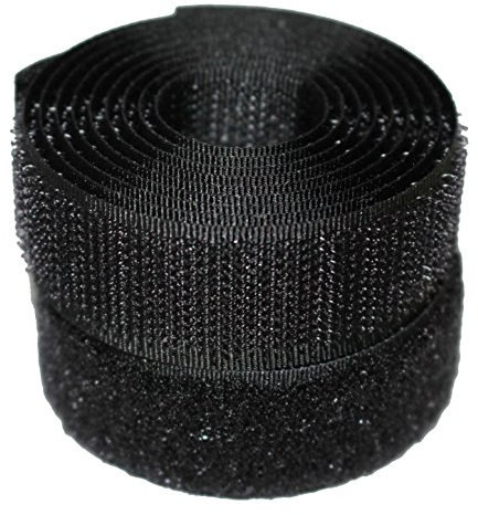 Black 20mm Sew-on Hook & Loop tape Alfatex® Brand supplied by the Velcro Companies - various lengths (1m)