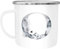 Emaille Tasse Becher Buchstaben-Tasse O Alphabet Monogram Zeichen Tasse mit Buchstabe Autiga® weiß-metall unisize
