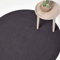 Homescapes runder Teppich 120 cm, schwarz, geflochtener Bettvorleger aus Baumwolle, Wendeteppich, handgewebter Retro-Teppich