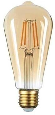 SILAMP Ampoule LED E27 Filament 6W ST64 Edison - Blanc Chaud 2300K - 3500K