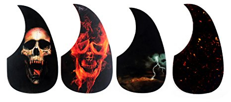 Alnicov 4 st universal folk akustisk gitarr pickguard självhäftande plektrumskydd klistermärke för akustiska gitarrdelar