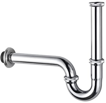 ZM Brass 1-1/4 P-trap Pipe, Adjustable Height Sink Waste Drain Kit, Chrome