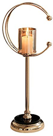 Kerzenhalterhalter Legierungsglas Kerzenständer Romantischer Esstisch Dinner Candlestick Luxus Kerzenständer Moderne Home Decoration Senden Sie Kerze * 1 Kandelaber (Size : Small)