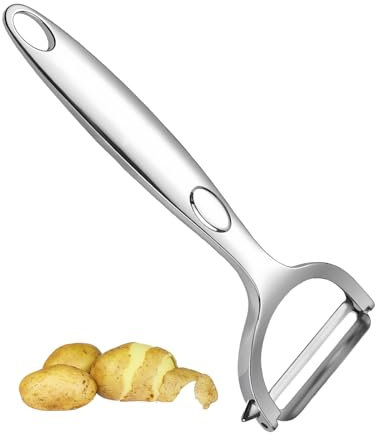 pela patate，pelapatate professionale，pelapatate e verdure，Il pelaverdure è realizzato in acciaio inossidabile, materiale spesso, facile da sbucciare，Adatto per patate, carote e verdure