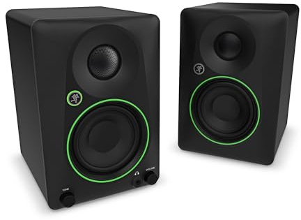 Mackie CR4.5 4.5 Creative Reference Powered Studio Monitors With Tone Knob and Location Switch — Active Speakers for Music Production, Desktop Computer, Gaming, HiFi Listening