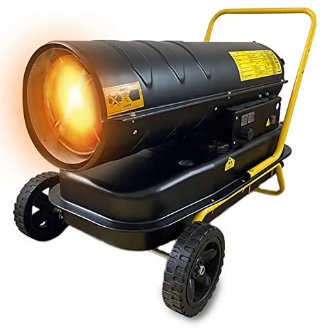XNYXLPP Chauffage Industriel à Ventilateur Diesel pour Garage, Atelier, Serre, Hangar, Ferme, Affichage à Double écran, Chauffage Intelligent au kérosène Portable à roulettes