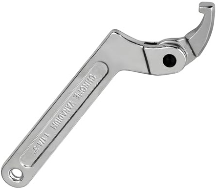 MUNTE Chiave Inglese Regolabile 210mm, Chiavi Inglesi di Tipo C, Chiave a Gancio Regolabile, Adatto per Dadi da 32-76 mm, per la Manutenzione e l'installazione dei macchinari