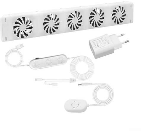 FABULETTA Smart Heizkörper Ventilator Verlängerungsset mit Luftstromregelung, Automatischer Thermostatsteuerung und Leiser Betrieb für Effiziente Wärmeverteilung(MXRV-25-S201)