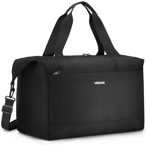 VSNOON Equipaje de Mano 45x36x20, 32L Gran Capacidad Bolsas de Viaje Aprobado para Easyjet Ryanair, Equipaje de Cabina para Colocar Bajo el Asiento para Mujer y Hombre, Bolsa de Fin de Semana, Negro