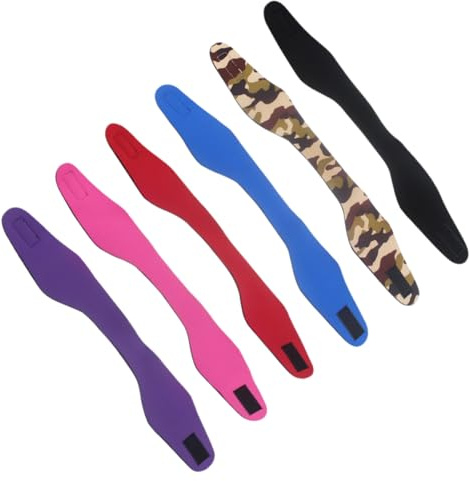 LIGIGWASH Fascia Sportiva Copriorecchie in Neoprene, Set 6 Pezzi Multicolore, Fascia da Nuoto e Yoga Traspirante Cinturino Regolabile per Donna e Uomo, per Attività Acquatiche e Fitness