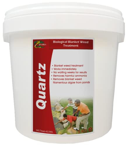 Hydra Quartz Blanket Weed Pond Treatment - Blanket Weed Killer for Ponds | Removes Harmful Ammonia from Water | 5 Kg Treats Up to 62,500 Liters