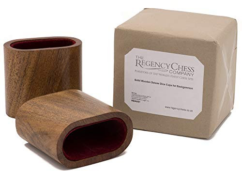 Regency Chess Solid Wooden Deluxe Dice Cups for Backgammon