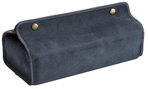 Quarter Report Tissue Case, Hanging, Rib, Charcoal, Approx. W 9.8 x H 2.0-2.4 x D 4.7 inches (25 x 5-6.2 x 12 cm), Laminated Back, Made in Japan