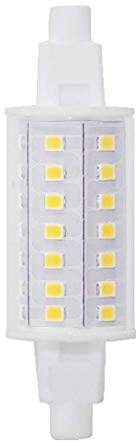 Bulbrite Pack of (2) 6 Watt 120V Dimmable Clear J-TYPE LED Mini Light Bulbs with Recessed Single Contact (R7S) Base, 3000K Soft White Light, 550 Lumens