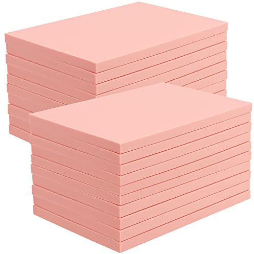 MOUYAT 20 Pack 4 x 6 Inch Pink Rubber Carving Blocks, Rubber Linoleum Block Stamp for Printmaking, Soft Rubber Crafts, DIY Craft Project