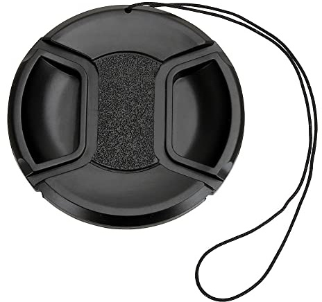 BOWONG Tapa de lente frontal universal para cámara Canon Nikon Sony Pentax Olympus Fuji con cuerda (62 mm)