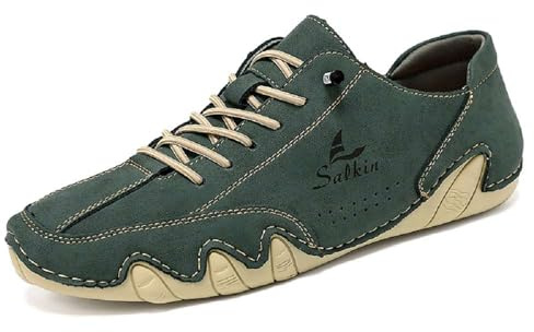 Driving Shoes for Men Casual Shoes Men Loafers Mens Fashion Shoes Comfort Sneakers Walking,Green,44EU=10 M US