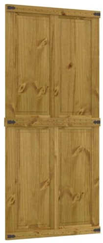 vidaXL Ladugårdsdörr CORONA 100x210 cm massiv furu, skjutbar ladugårdsdörr, skjutdörr badrum, skjutdörr för sovrum, hängande dörr