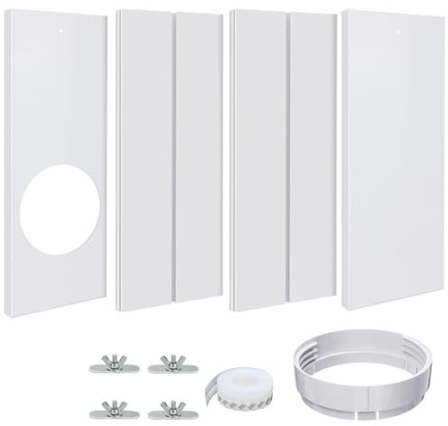 Klimaanlage Fensterabdichtung, Fensterabdichtung für Mobile Klimageräte, Klimaanlage Fensterabdichtung Kit, Einstellbare Fenstergleit Kit für Mobilen Klimaanlagen Erweiterung (13/15cm)