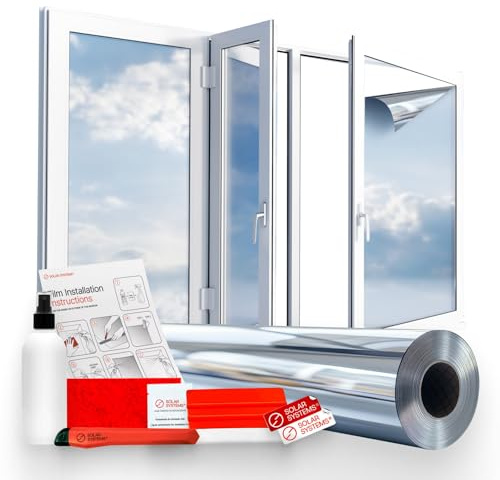 Solar Systems Pellicola Specchio Finestre Privacy 50x100 cm