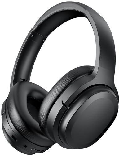 Hybrid Active Noise Cancelling Headphones, Transparency Mode, Hi-Fi Audio, Deep Bass, Wireless Over Ear Bluetooth Headphones, 30H Playtime, Foam Ear Cups, Clear Calls for Travel Home Office Pair