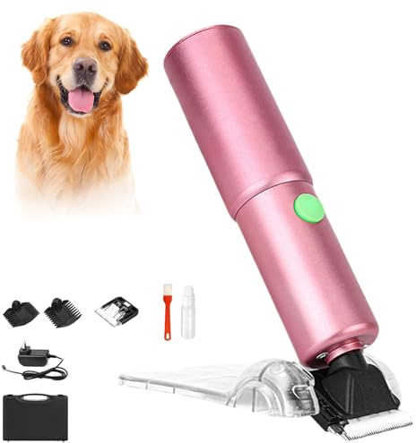 ZHDANB 200W Tosatrici elettriche per Animali Domestici 150 MIN d'exécution Macchina tosare Pecore per Pecore capre Cani a Pelo Lungo Gatti a Pelo Lungo ECC Pink