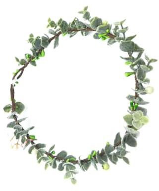 BAZEITFLOW Handgjord girlang pannband grönt hårband brud pannband kvinnor brud löv blomma girlang kransar pannband kvinna