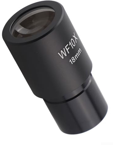 Oculaire de microscope, construction en métal à large champ de 23,2 mm, grossissement 5 x – 25 x pour utilisation en laboratoire et éducation (WF10X)