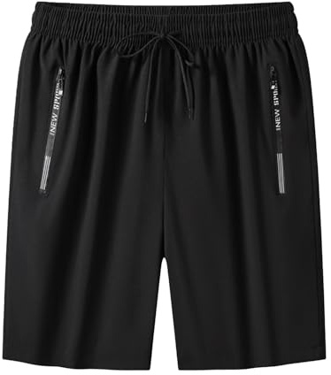 Pantalones Cortos Hombre,Black,Pantalon Corto Chandal Pantalón Running Padel Short Algodon Deportivas Deporte Hombres Calzones Homem Tenis Shorts Deportivos Multibolsillos Gym Ropa De,Negro,L