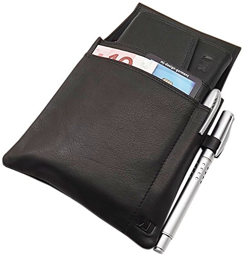 Pelle di vitello cameriere fondina MJ-Design-Germany in nero