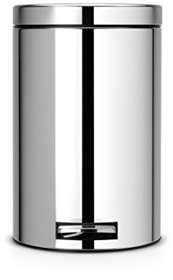 Brabantia Pedal Bin Classic Pattumiera a Pedale, 12 l, Inox Lucido