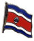 Flaggen-Pin/Anstecker Costa Rica vergoldet