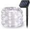 100LED Rope Lights Outdoor,EHOFUN Waterproof 39FT 8Mode Solar Powered Tube Strip Light Copper Wire Fairy String Lights for Garden Yard Party Wedding Christmas Decoration(White)