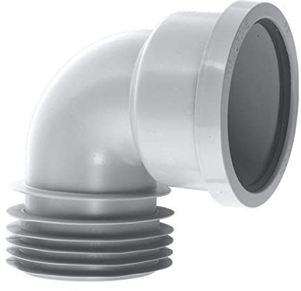 McAlpine Grey 90 Degree Bend Drain Connector for 110mm Soil Pipe DC90-GR