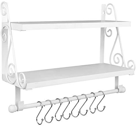 Halcent Mensole Muro Mensola da Parete, Scaffale Legno Mensole per Bagno Cucina Porta Spezie Ripiano per Soggiorno Bagno