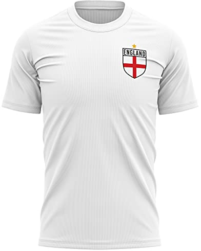 England tröjor för män – England emblem retro t-shirt – fotbollslandskap europeisk 2026 supportrar röd vit lejon t-shirt honom – engelsk turnering footy fotbollstopp