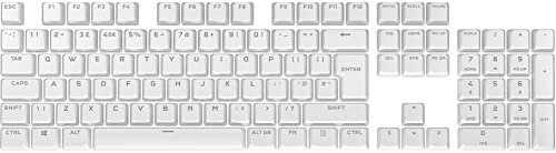 Corsair PBT DOUBLE-SHOT PRO Keycap Mod Kit (tasti in PBT, compatibilità standard della fila inferiore, superficie ruvida, pareti spesse 1,5 mm con carattere retroilluminato, ammortizzatori O-Ring