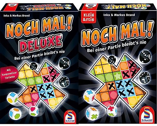 Schmidt Spiele 49422 Noch mal! Deluxe Würfelspiel, Familienspiel & 49327 Noch mal, Würfelspiel aus der Serie Klein & Fein