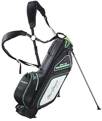 MacGregor Principal 7 Golf Stand Bag with 5 Pockets and Shoulder Strap, Black/Green