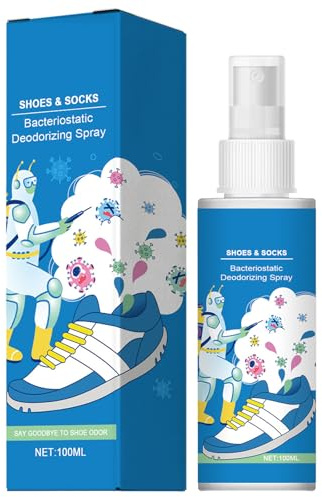 Déodorant spray pour chaussures et étagères à chaussures, spray élimine les odeurs pour baskets, spray rafraîchissant déodorant pour chaussures, déodorant pour chaussures, spray anti-odeurs pour