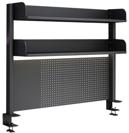 KUOYTT Stecktafel für den Schreibtisch, anklemmbares Schreibtisch-Regalsystem für Sitz-Steh-Arbeitsplätze, erhöhte Ablagefächer für Zubehör, Schreibtisch-Organizer (Größe: 60 x 14,5 x 95