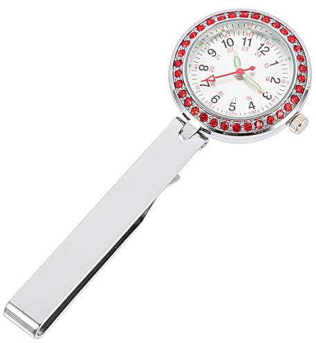 WATIIFUFU Taschenuhr Clip auf der Arztuhr Uhr mit Ansteckbrosche einziehbare Krankenschwesteruhren Damenuhren Medical Watch spangenuhr Ansteckuhr für Krankenschwestern hängende Uhr Legierung