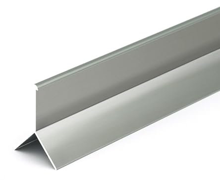 Raouoae Profilo di Rifinitura per Piastrelle in Alluminio 125 Cm* 2 Pezzi Profilo Angolare per Bordi Lisci in Cucina E Bagno, Protezione Angoli Pavimento Piastrellato(Gray,Medium)