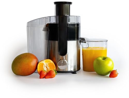 Royalty Line Exprimidor RL-PJ-7611 – Exprimidor centrífugo de 500 W con 2 velocidades y carcasa de acero inoxidable