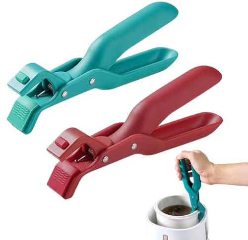 2 Pezzi Multiuso Clip Porta Ciotola Anti-Scottatura, Clip in Silicone Antiscivolo per Cucina, pinza per teglie, manico anti-calore per la cucina, morsetto per scottatura, pinza per pentole e padelle