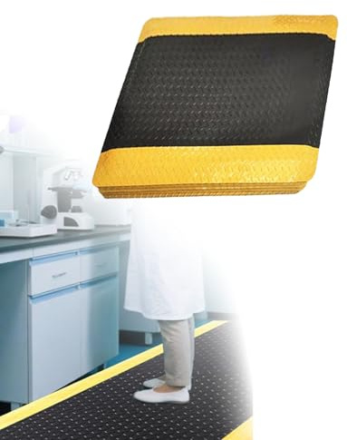 Industrielle Anti-Ermüdungsmatten, robust und langlebig, aus Riffelblech, ergonomisch geformt for gewerbliche und industrielle Arbeiten(70X130CM)