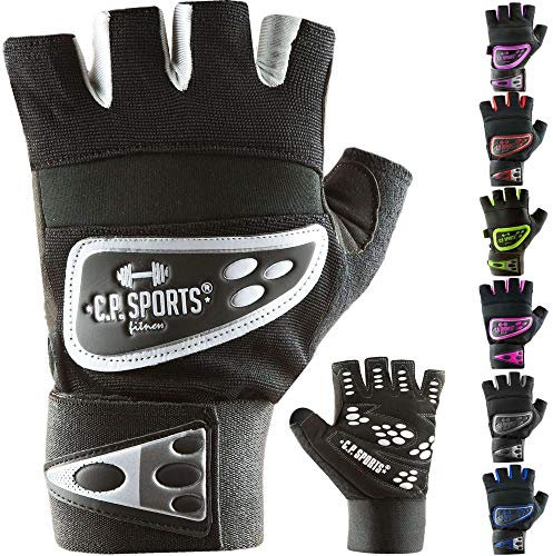 C.P. Sports Trainingshandschuhe Profi Grip Bandagen, Fitnesshandschuh Bodybuilding Fitness Krafttraining Gym Sport, gepolstert für Männer und Frauen